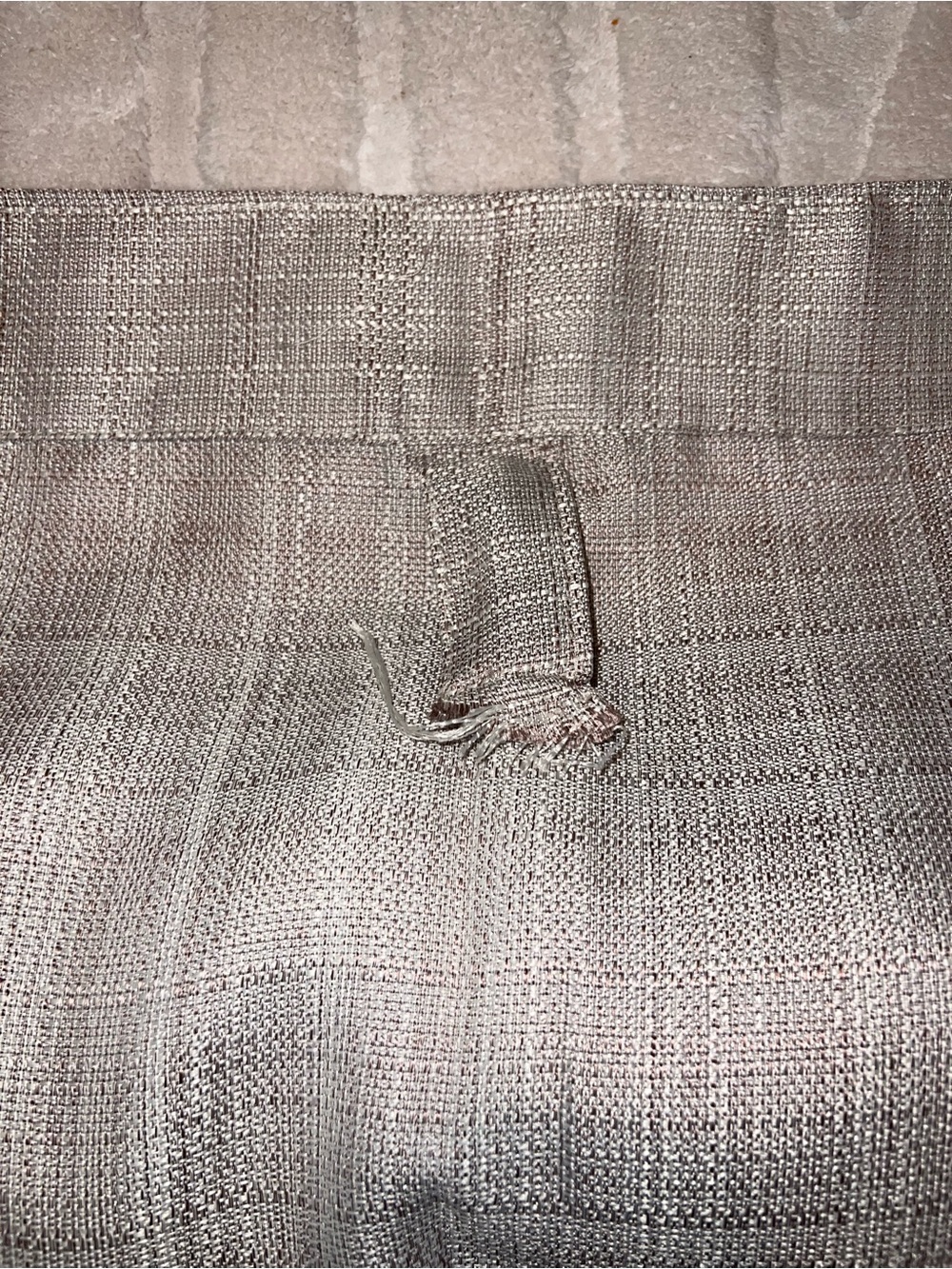 Cream Textured Curtain Panel - - Picture 3 of 6